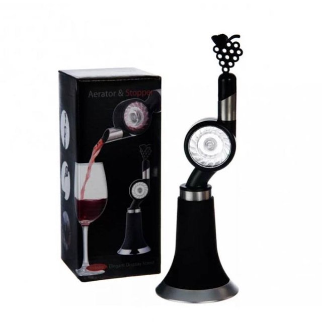 Aireador Decantador De Vino Dispositivo Giratorio Con Base Homehacks NHPROMO4