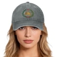 thumbnail image 2 of Lispipm Embroidery Baseball Cap for Women Men Vintage Adjustable Dad Hats Washed Cotton Plain Sun Hat for Daily Wear Gray, 2 of 6