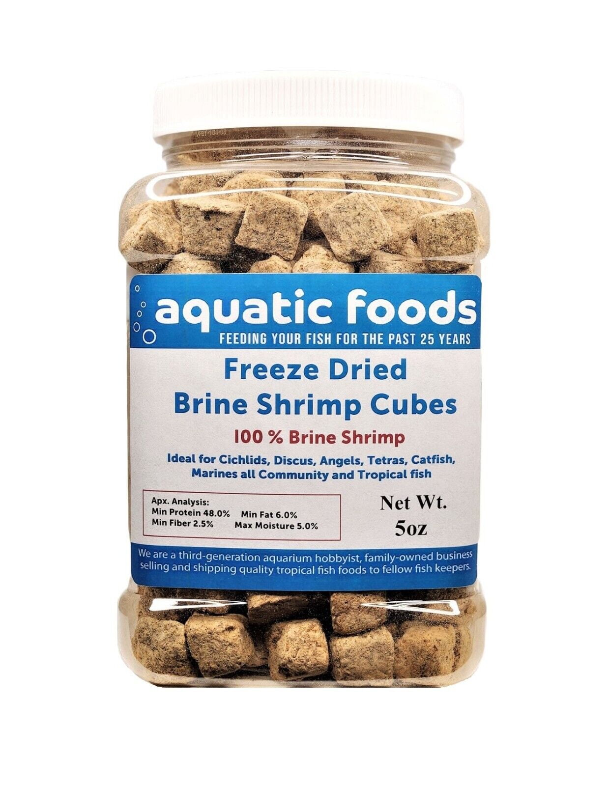 Brine Shrimp CubesFreeze Dried Floating Brine Cubes for All Tropical