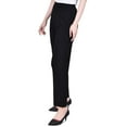 thumbnail image 3 of NY COLLECTION Womens Black Pull On Straight leg Pants Petites PL, 3 of 4