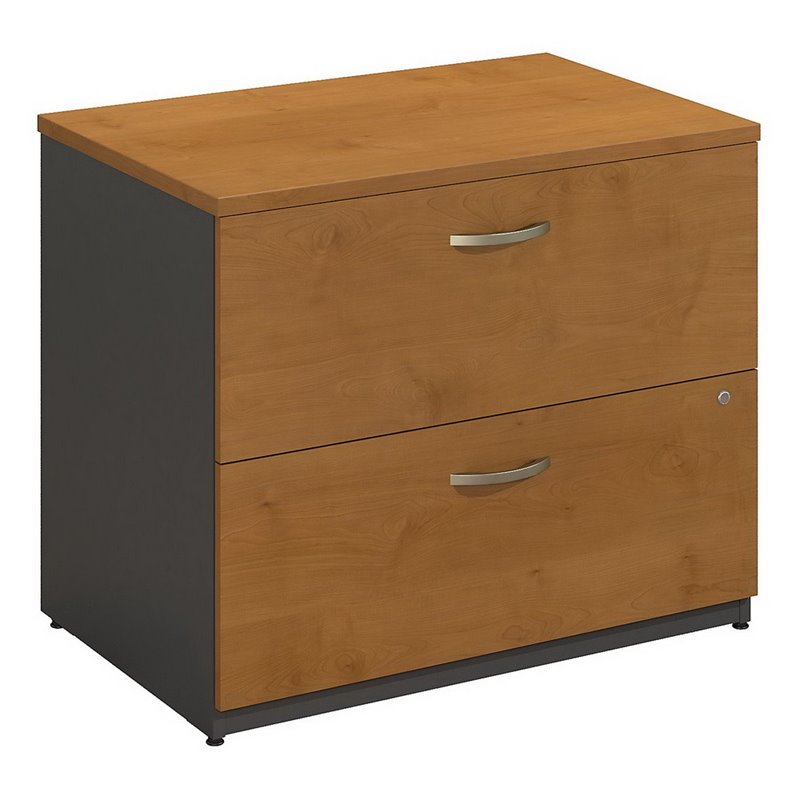 Home Square 2 Piece Wood Filing Cabinet Set with 2 Drawer in Natural Cherry - image 2 of 6