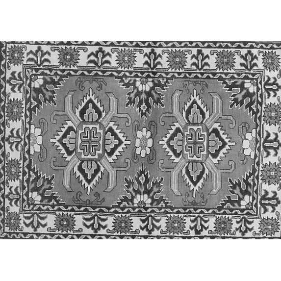 Ahgly Company Indoor Rectangle Geometric Gray Traditional Area Rugs, 8' x 10'