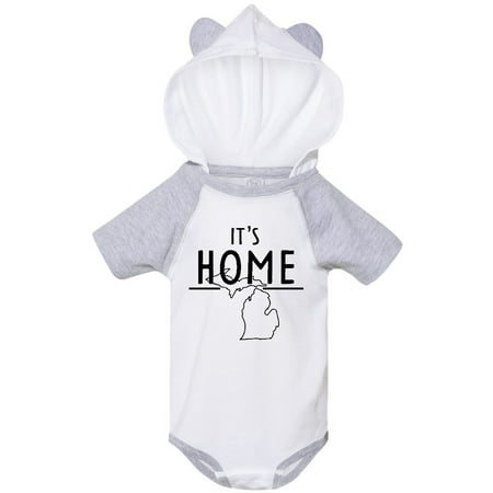 

Inktastic It s Home- State of Michigan Outline Gift Baby Boy or Baby Girl Bodysuit
