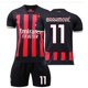 thumbnail image 1 of XXLBlack 11C2023 Conjunto de uniformes de fútbol para niños de nuevo diseño con protectores de calcetines y rodillas para niños y niñas Ibrahimovic 11 # Theo 19 # Traje de jersey del equipo de fútbol para esquí esquí Gafas de esquí, 1 of 1