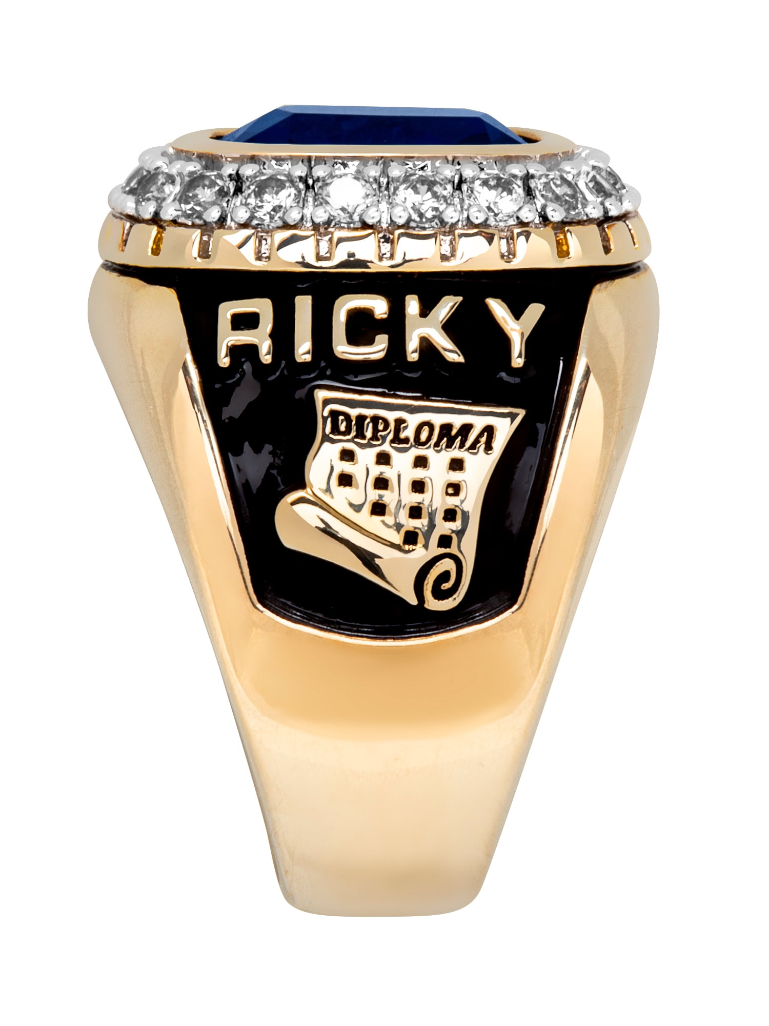 Order Now for 2025 Graduation, Freestyle Men's CZ Encrusted Personalized Class Ring, Personalized, High School or College