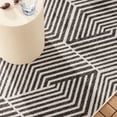 thumbnail image 6 of NICOLE MILLER NEW YORK Patio Country Ombre Geo Indoor Outdoor Area Rug, UV Fade Resistant, Low Pile, Black/Cream, 9'2"x12'5", 6 of 10