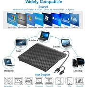 External DVD Drive, Amicool USB 3.0 Type-C CD DVD +/-RW Optical Drive USB C Burner Slim CD/DVD ROM Rewriter Writer Reader Portable for PC Laptop Desktop MacBook Mac Windows 7/8.1/10 Linux O