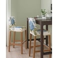 thumbnail image 2 of Blue Hydrangea Bar Stool Covers Set of 6, Spring Vintage Botanical Butterfly Stretch Washable Bar Chair Covers with Backs, Removable Pub Counter Height Chair Cover for Kitchen Dining Room Cafe, 2 of 7