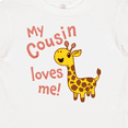 thumbnail image 4 of Inktastic My Cousin Loves Me Cute Giraffe Boys or Girls Baby T-Shirt, 4 of 5