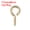 Gold, variant on Uxcell 0.7" Small Screw Eye Hooks Self Tapping Screws Carbon Steel Golden 100Pcs