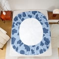 thumbnail image 5 of Homewish Blue Ribbon Bow 4pcs Bed Sheets for Children Teens Girls,Leopard Print King Sheets,Dreamy Princess Super Cozy Sheet Set,Breathable Home Decor, 5 of 7