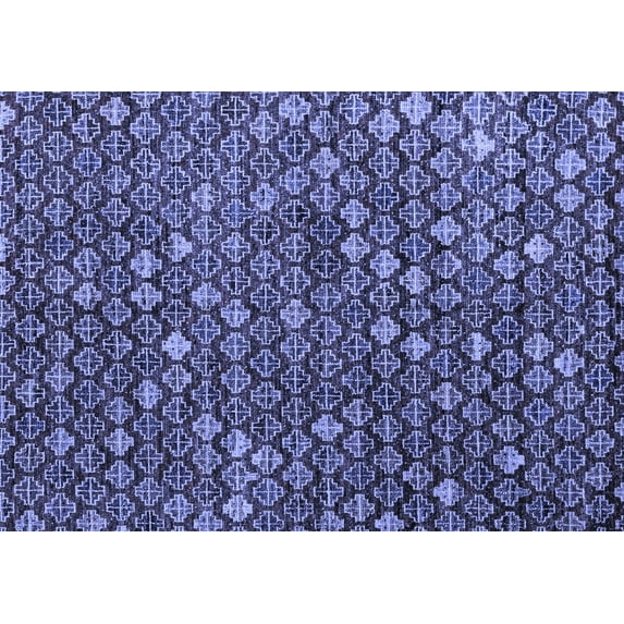 Ahgly Company Indoor Rectangle Abstract Blue Modern Area Rugs, 5' x 7'