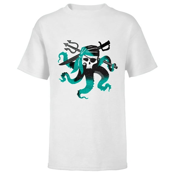 Disney Descendants 2 Uma Pirate Octopus - Short Sleeve T-Shirt for Kids -Customized-White