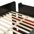 thumbnail image 3 of CNMVP Gaming Modern Wood USB Port Full-over-Full Loft Bed with Desk Red, 3 of 9