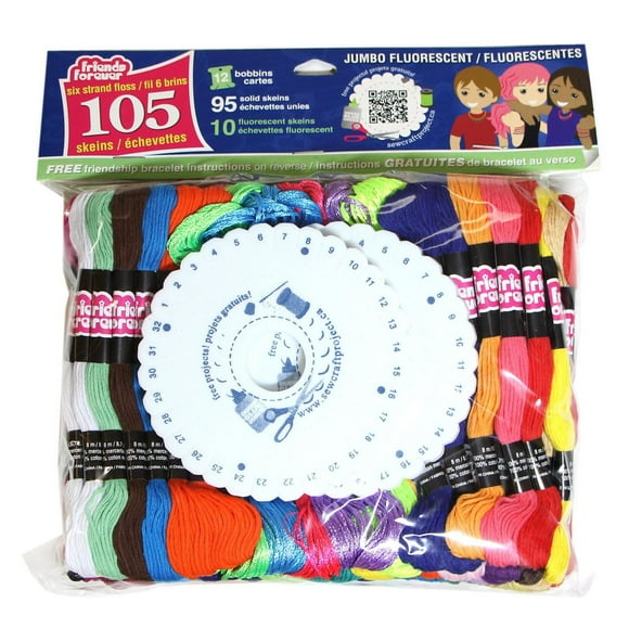 Friends Forever Embroidery Floss Jumbo Solids Pack – 105 Skeins