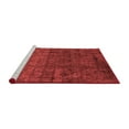 thumbnail image 2 of Ahgly Company Machine Washable Indoor Square Abstract Red Modern Area Rugs, 3' Square, 2 of 4