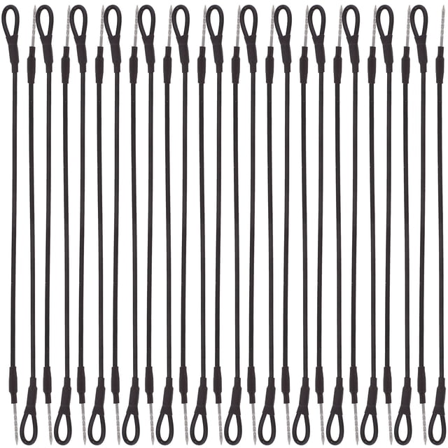 STRANDCHIC 100Pcs Tag Rope for Clothing Stores Malls with Black Plastic Ties 17x0.6x0.2in