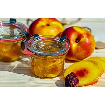 Summer Jam - LAMINATED POSTER Stone Fruit Nectarine Summer Cook Jam Preparation Poster Print 11 x 17