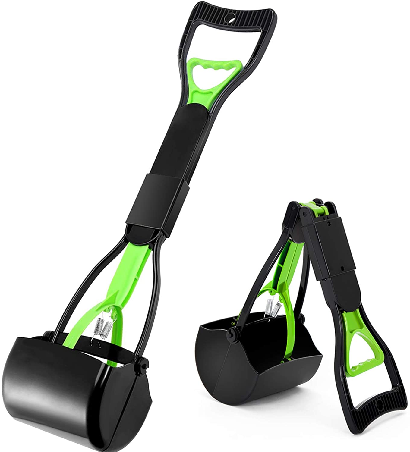 JINGPENG Pooper Scooper Long Handle Foldable Pet Pooper Scooper Picker Upper Jumbo Jaw Claws