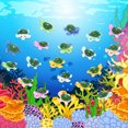 thumbnail image 4 of Uxcell 20-Pack Mini Resin Turtles, 0.79inch/2cm Miniature Sea Turtle Figurines [Light Blue], 4 of 6