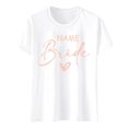 thumbnail image 5 of FYEGRE Women's Plus Size Bride Tee, Short Sleeve Crew Neck Casual T-Shirt, Personalized Wedding Party Shirt for & Bridal Events White L, 5 of 5