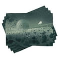 thumbnail image 1 of Ambesonne Outer Space Place Mats Set of 4, Moon Astronaut, Standard Size, Grey White, 1 of 6
