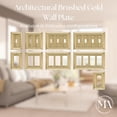 thumbnail image 4 of Monarch Abode 4-Gang Rocker Wall Plate, Architectural Decorator Metal Switch Wall Plate, Decorative Light Switch Cover Plate for Electrical Outlet, Brushed Gold, 4 of 7