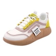 thumbnail image 4 of Calzado Deportivo con Suela Gruesa, Suela de Goma Impermeable Antideslizante, Transpirable, Calzado Informal de Moda para Mujer para Actividades Al Ai , amarillo 38, 4 of 8