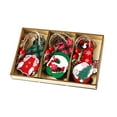 thumbnail image 2 of Vikakiooze Christmas Decoration Christmas Supplies Props Painted Cute Faceless Old Man Small Pendant Christmas Wooden Hanging Ornament, 2 of 5