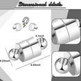 thumbnail image 2 of 16 Pairs Magnetic Necklace Bracelet Clasps Magnet Converter Jewelry Clasps Extenders Locking Clasps for Bracelet Necklace Making (White), 2 of 5