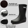 thumbnail image 3 of AUXDIQ Wellington Boots Women Mid-calf Wellies Waterproof Rain Boots Outdoor Garden Shoes, 3 of 6