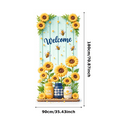 thumbnail image 3 of Decorative Design Welcome Banner Flower Theme Honeybee Pattern Sunflower Display for Home Entrance Outdoor Party Garden, 3 of 8