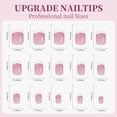 thumbnail image 2 of 9 Colors French Gel Nail Tips Pre-applied Base Coat & Tip Primer Pre-made French Nails Soft Gel Tips 15 Sizes Fake Nails False Nail Tips for Nail Art DIY, 2 of 7