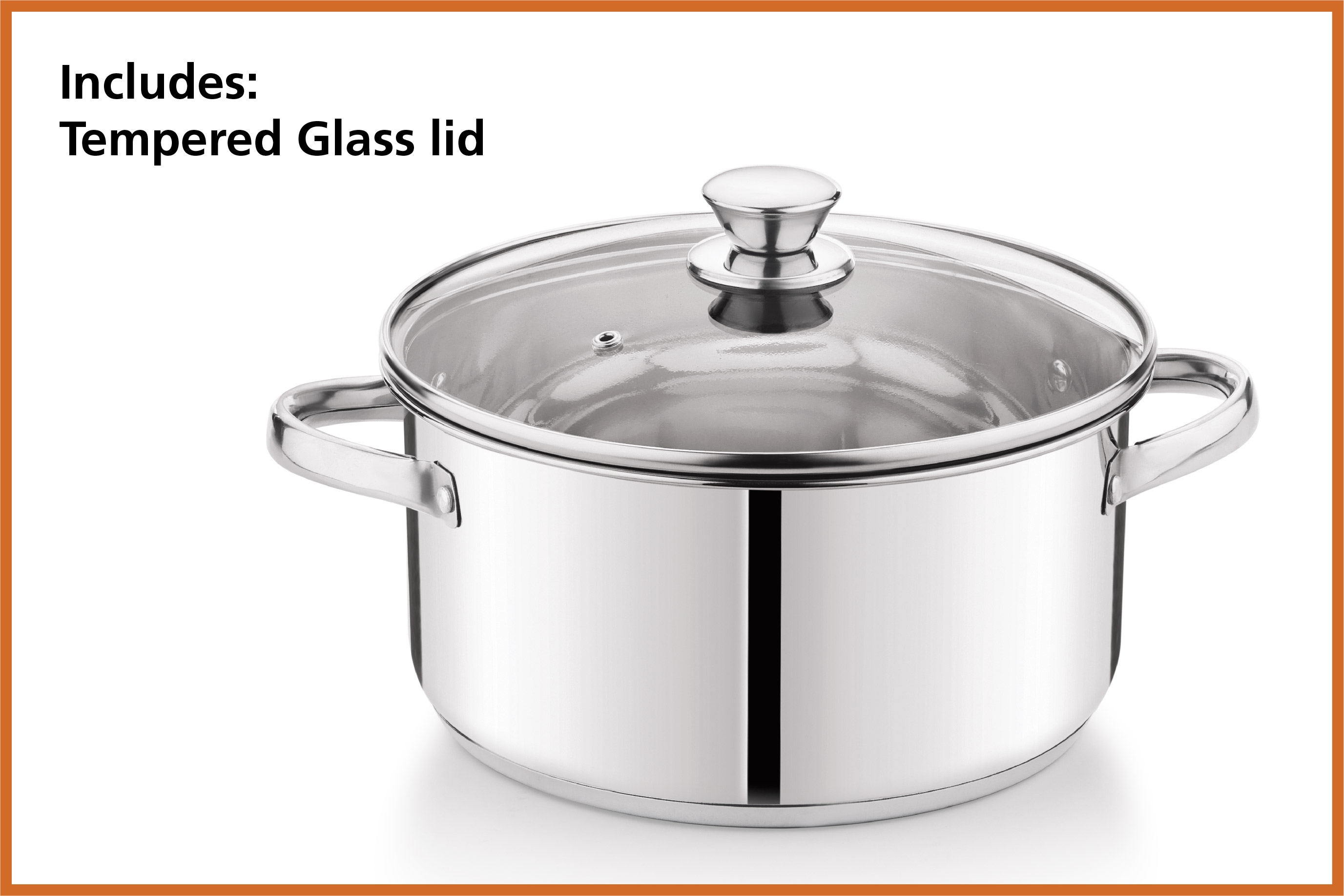 Mainstays Stainless Steel 5-Quart Dutch Oven with Glass Lid photo 8