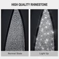 thumbnail image 4 of HQBQBUG Bling Seat Covers for Nissan Rogue 2008-2024 2025,Sparkly Crystal Waterproof Leather Diamond Seat Cover Compatible Airbag Comfort Automotive Interior Black,Full Set(2 Row 5 Seats), 4 of 7