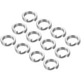 thumbnail image 1 of Unique Bargains , 0.57 x 0.39' Fishing Split Rings Fishing Swivel Stainless Steel Rings with Double Flattened Connectors,100 PACK, 1 of 6