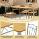 thumbnail image 5 of Comedor 4 Sillas con Mesa Rectangular de Madera y Estructura Metálica – Color Natural/Gris, 5 of 10