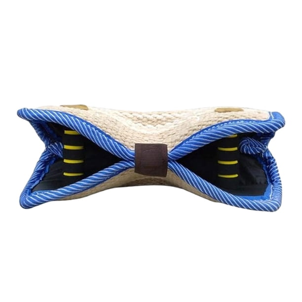 Billuyoard Funda protectora de yute para entrenamiento de perros, herramienta de entrenamiento de yute duradera, funda para mordida de Suministros para perros borde azul