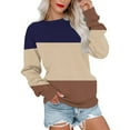 thumbnail image 1 of Yuyuzo Chandail en Molleton Col Rond pour Femmes Manches Longues Rayures Imprimé Papillon Tunique à Porter avec Leggings, 1 of 3