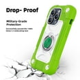 thumbnail image 5 of Compatible with iPhone 16e Case, with 360° Rotate Ring Stand, Military Grade Drop Protection Full Body Rugged Heavy Duty Case 3 in 1 Protective Cover for iPhone 16e, Green, 5 of 6