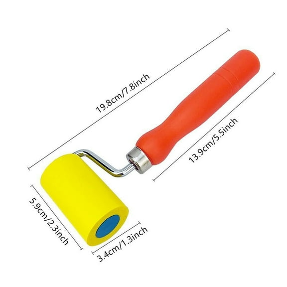 Vehicle Vinyl Wrap Wheel Roller Yellow Enhancing Stickiness Car Wraps