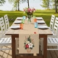 thumbnail image 4 of Table Runners 72 Inches Long Dress Scarves, Cherry Blossoms Farmhouse Kitchen/Dining Table Runner, Coffee Tablerunners, Japanese Spring Floral Leaves Vintage Beige 14x72 Inch, 4 of 9