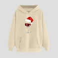 thumbnail image 2 of Timegard Chandails en Molleton de Noël pour Femmes Imprimé Manches Longues Chandails à Capuchon Chandail Tops Automne Hiver Mode, 2 of 3