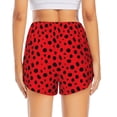 thumbnail image 2 of Lsque Ladybug Dotted Printed Women's Running Shorts with Liner Pockets,Elastic Quick Dry Workout Athletic Gym Yoga Shorts,Womens High Waist Shorts-Small, 2 of 9