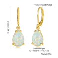 thumbnail image 3 of Aretes CiNily Gota de Ópalo Bañados en Oro 14K Hipoalergénicos, 3 of 7