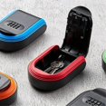 thumbnail image 3 of Key Safe Box Weatherproof 4 Digit Combination Outdoor Key Security Storage Case Key Lock Box Wall Mounted,Black & Orange, 3 of 5