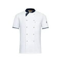 thumbnail image 2 of Youkk Sleeve Chef Shirt - Breathable Fabric Professional And Convenient Restaurant Uniform Cooking Kitchen Women Colorfast White L, 2 of 6