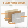 thumbnail image 5 of CONCETTA 3-Drawer Fabric Storage Dresser, Multipurpose Storage Chest with Steel Frame and Wooden Top, Space Saving Organizer for Bedroom, Closet, Home Office, Light Gray, 5 of 8