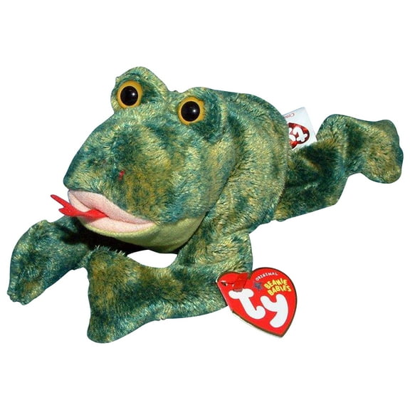 Ty Beanie Babies Croaks the Frog Plush 2004