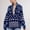 Blue, variant on Women Fall Sweater Cardigans Graphic Button Down Collar Knitwear Long Sleeve Oversized Y2K Print Coats